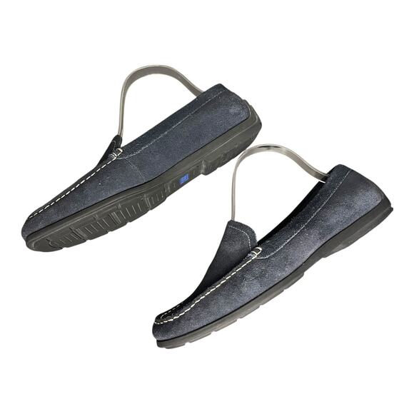 Keds Women's Sz 10 Suede Driving Shoes WH-01760M Navy w/White Slip on Loafers - Picture 5 of 11